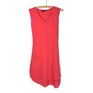 Joh Coral Cotton Sleeveless Wrap Dress Size L Casual Resort Lagenlook